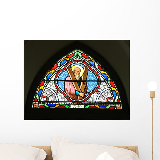 Painted Glasses Saint Church Wall Decal Design 2