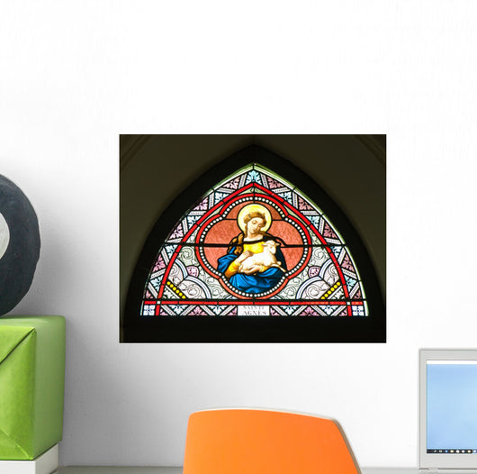 Painted Glasses Saint Church Wall Decal Design 1