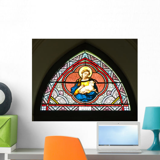 Painted Glasses Saint Church Wall Decal Design 1