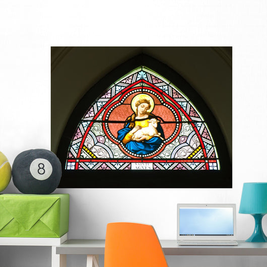 Painted Glasses Saint Church Wall Decal Design 1