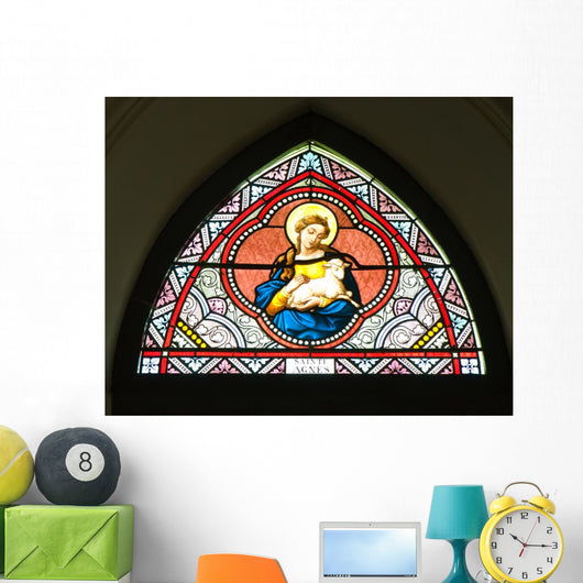 Painted Glasses Saint Church Wall Decal Design 1