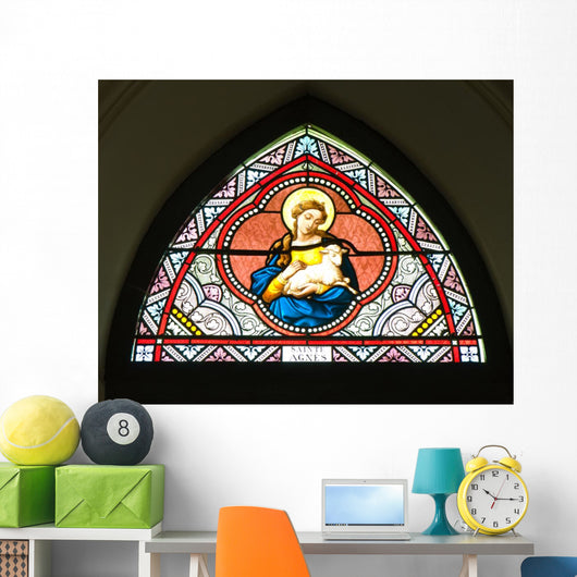 Painted Glasses Saint Church Wall Decal Design 1