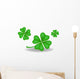 Group of Four-Leaf Clover Shamrocks Illustration Wall Decal