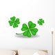 Group of Four-Leaf Clover Shamrocks Illustration Wall Decal