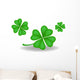 Group of Four-Leaf Clover Shamrocks Illustration Wall Decal