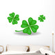 Group of Four-Leaf Clover Shamrocks Illustration Wall Decal