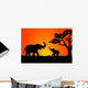 Safari Sunset Wall Decal