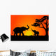 Safari Sunset Wall Decal