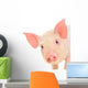 Pig on White Wall Decal