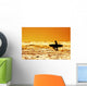 Surfing and Sunset Wall Decal