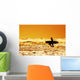 Surfing and Sunset Wall Decal