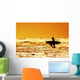 Surfing and Sunset Wall Decal