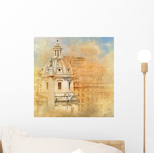 Roman Landmarks Vintage Series Wall Decal Design 1