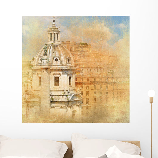Roman Landmarks Vintage Series Wall Decal Design 1