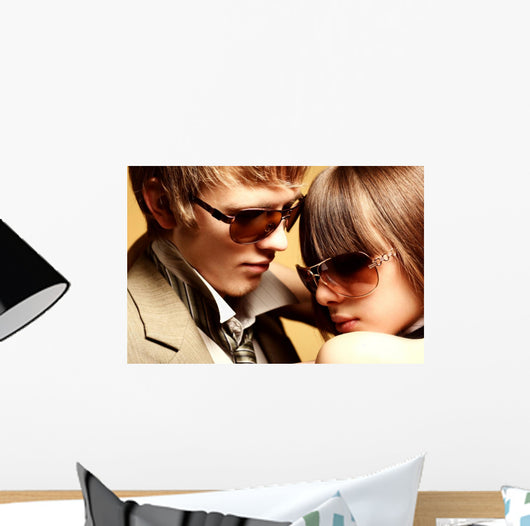 Portrait Pretty Young Woman Wall Decal