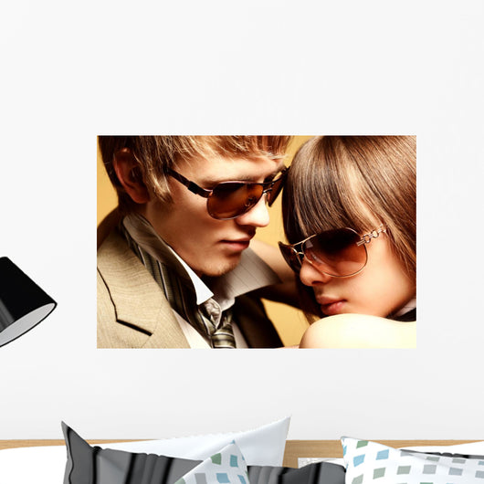 Portrait Pretty Young Woman Wall Decal
