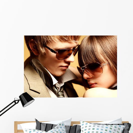 Portrait Pretty Young Woman Wall Decal