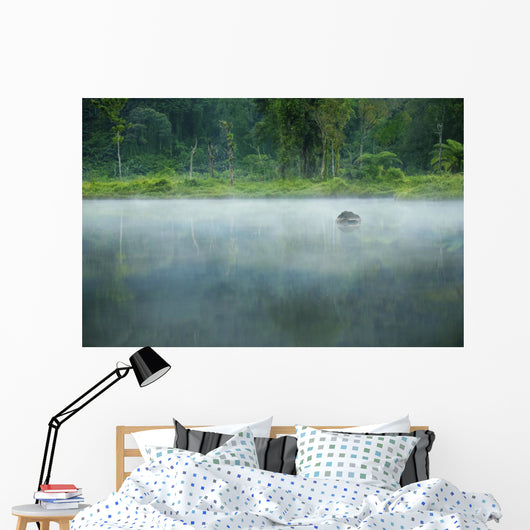 Misty Morning Landscape Wall Decal