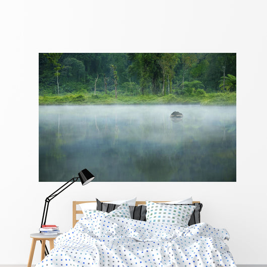 Misty Morning Landscape Wall Decal