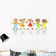 Group Happy Children Wall Decal Design 2