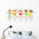 Group Happy Children Wall Decal Design 2