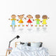 Group Happy Children Wall Decal Design 2
