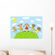 Group Happy Children Wall Decal Design 1