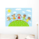 Group Happy Children Wall Decal Design 1