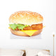 Fish Burger White Wall Decal