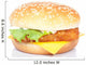 Fish Burger White Wall Decal