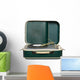 Retro Portable Turntable with Wall Decal