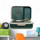 Retro Portable Turntable with Wall Decal