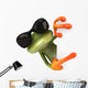 Cool CG Tree Frog Pointing Around Corner Wall Decal