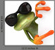 Cool CG Tree Frog Pointing Around Corner Wall Decal