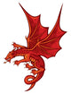 Red Dragon Wall Decal