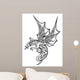 Black and White Dragon Sketch Wall Decal