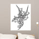 Black and White Dragon Sketch Wall Decal
