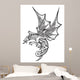 Black and White Dragon Sketch Wall Decal