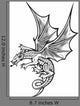 Black and White Dragon Sketch Wall Decal