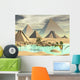 Desert, Oasis, and Pyramids CG Render Wall Decal