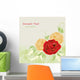 Greeting Card with Rose Wall Decal
