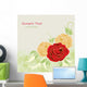 Greeting Card with Rose Wall Decal