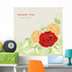 Greeting Card with Rose Wall Decal