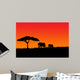 Elephant Red Wall Decal