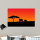 Elephant Red Wall Decal