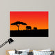 Elephant Red Wall Decal