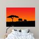 Elephant Red Wall Decal