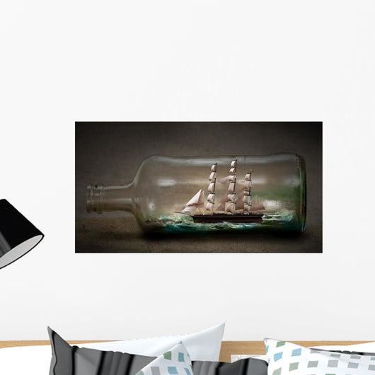 Ship Bottle Wall Decal