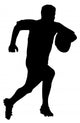 Sport Silhouette Rugby Football Wall Decal