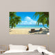 Two Beach Chairs White Wall Decal